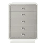ACME Allendale - Chest - Ivory & Latte High Gloss | Meri Furniture