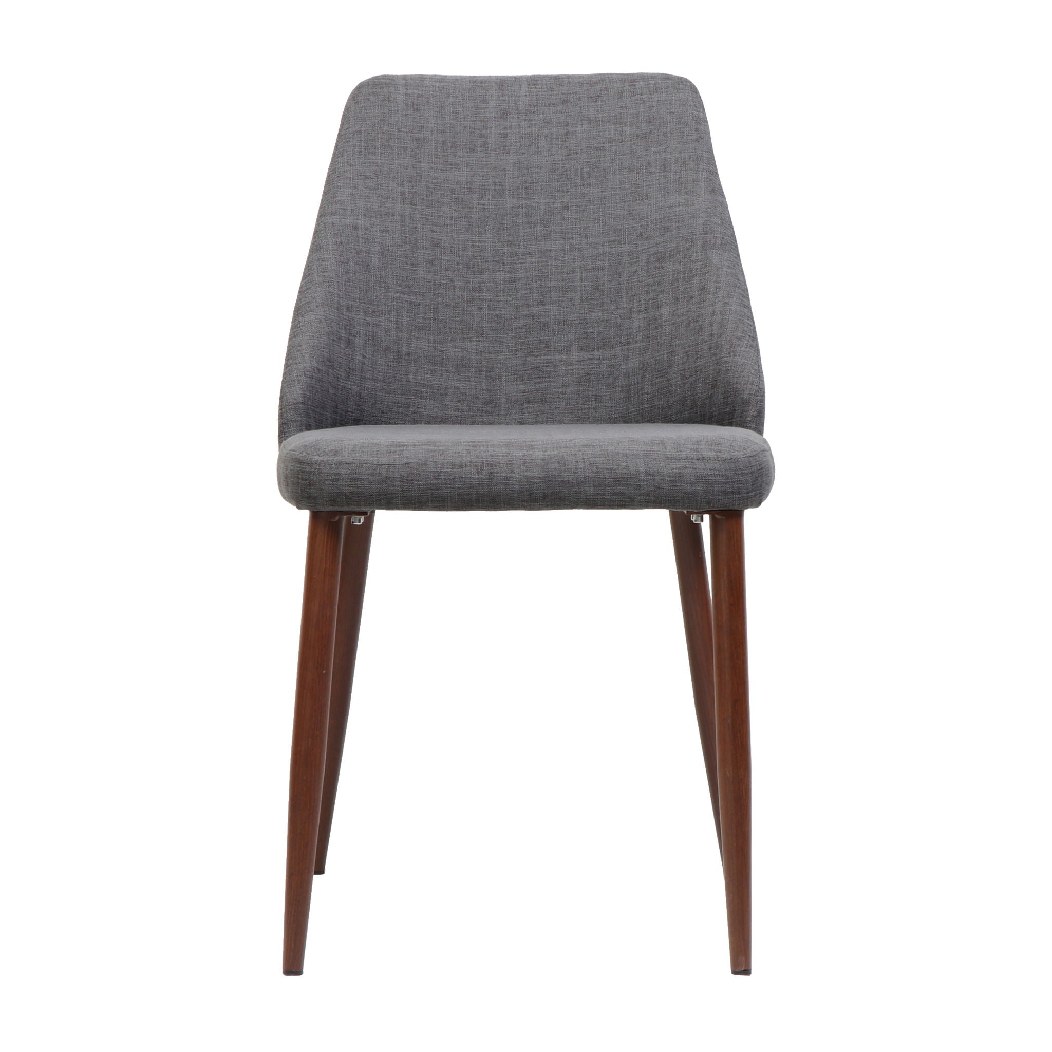 Modern Dining Chair With Iron Legs And Wood Finish