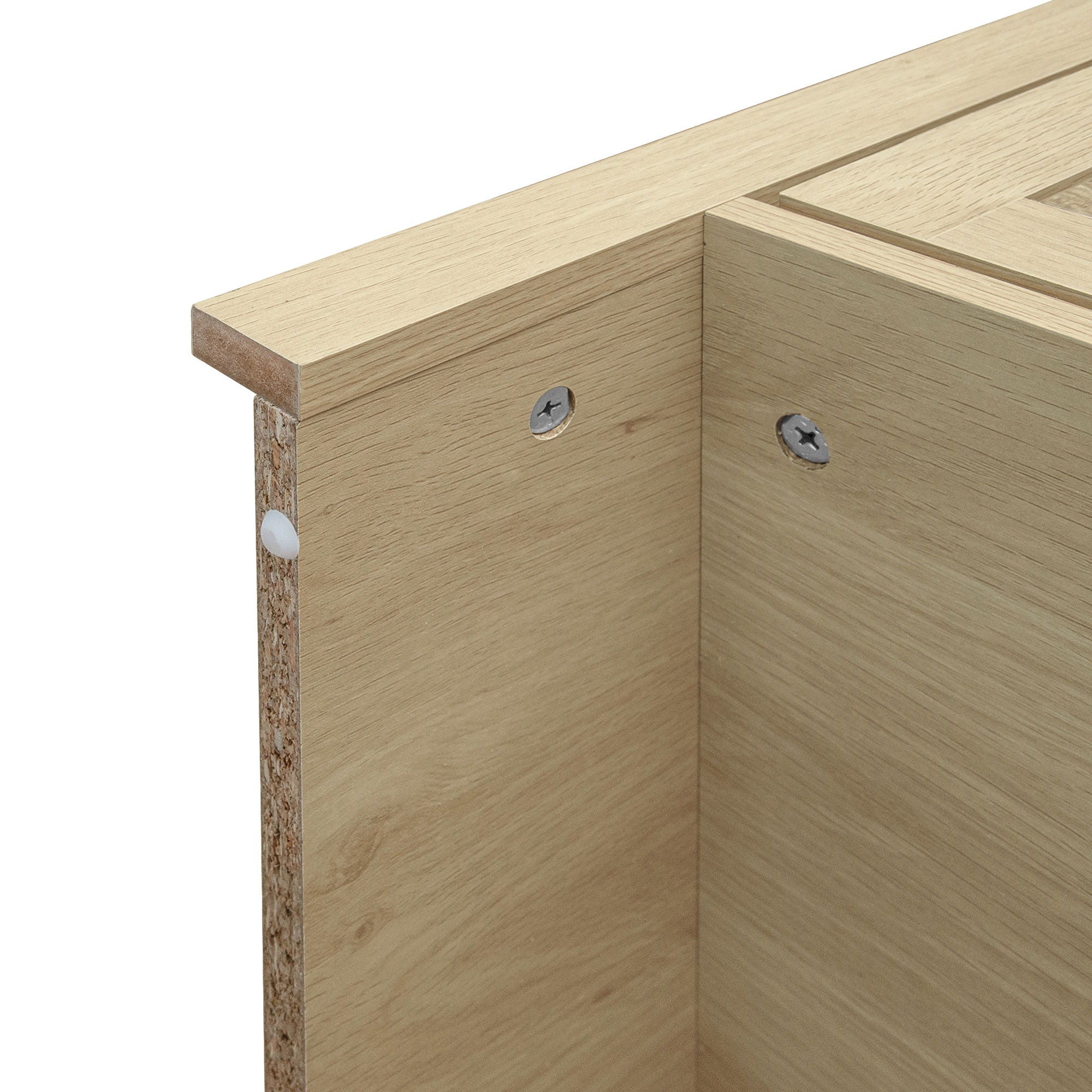 Tall Arched Kitchen Pantry, Arched Storage Display Cabinet With 2 Drawers & Adjustable Shelves, Rattan Door Versatile Storage Cabinet For Kitchen, Dining Room, Living Room - Natural