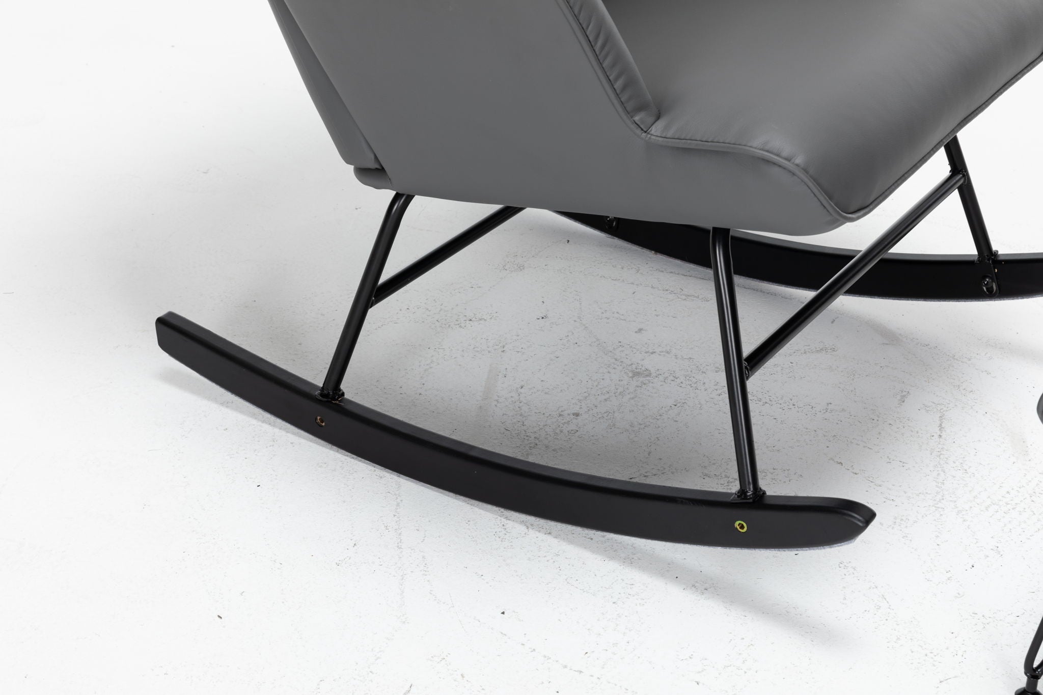 Rocking Accent Chair With Lumbar Pillow And Ottoman