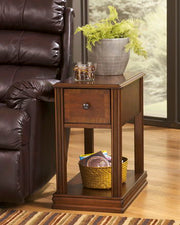 Signature Design by Ashley® Breegin - Brown - Chair Side End Table - Removable Tray | Meri Furniture