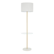 Chloe - Contemporary Shelf Floor Lamp - Clear / White