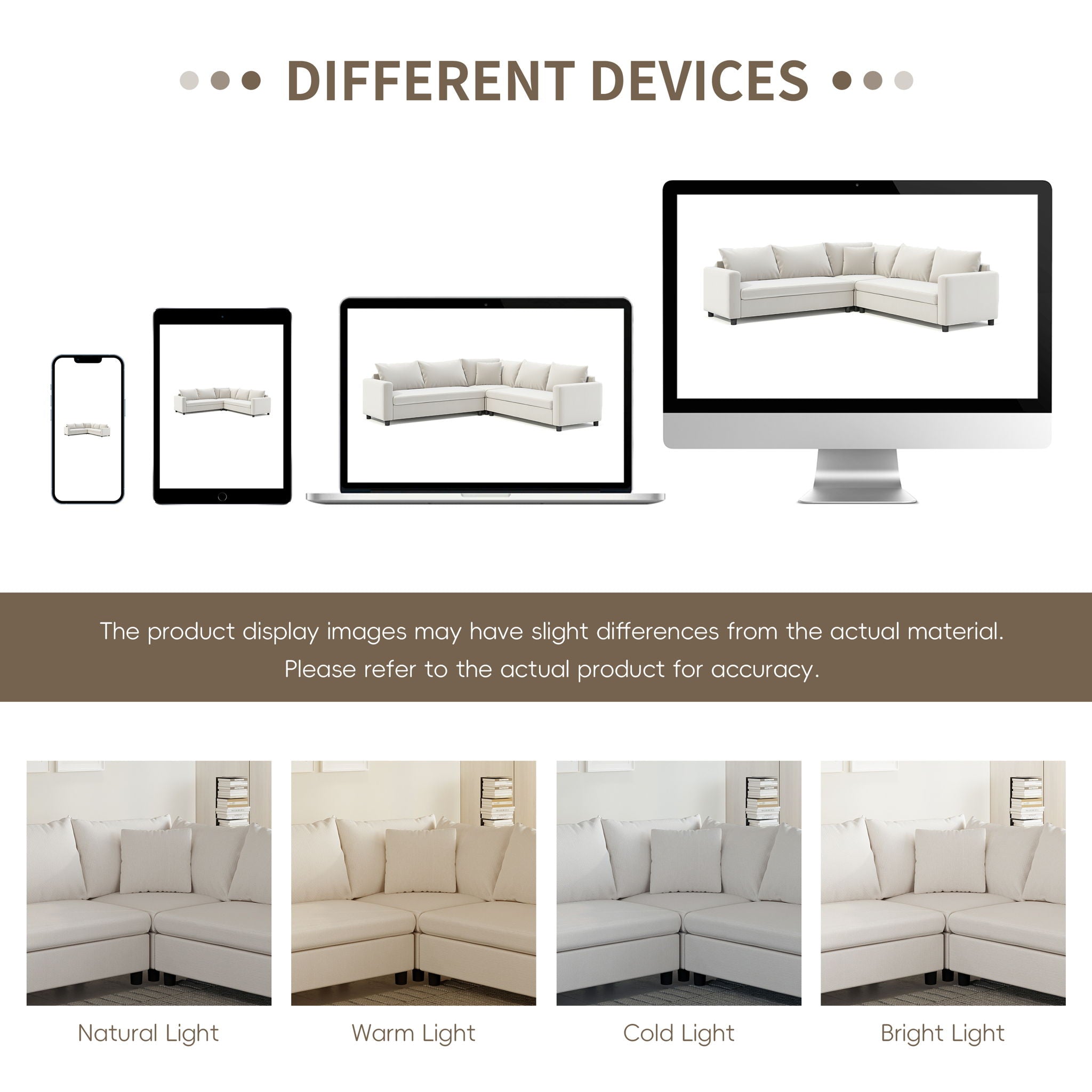 Modern Modular Sectional Oversized Couch Set With Pillows, Minimalist Style Wide Seat Comfy Sofa