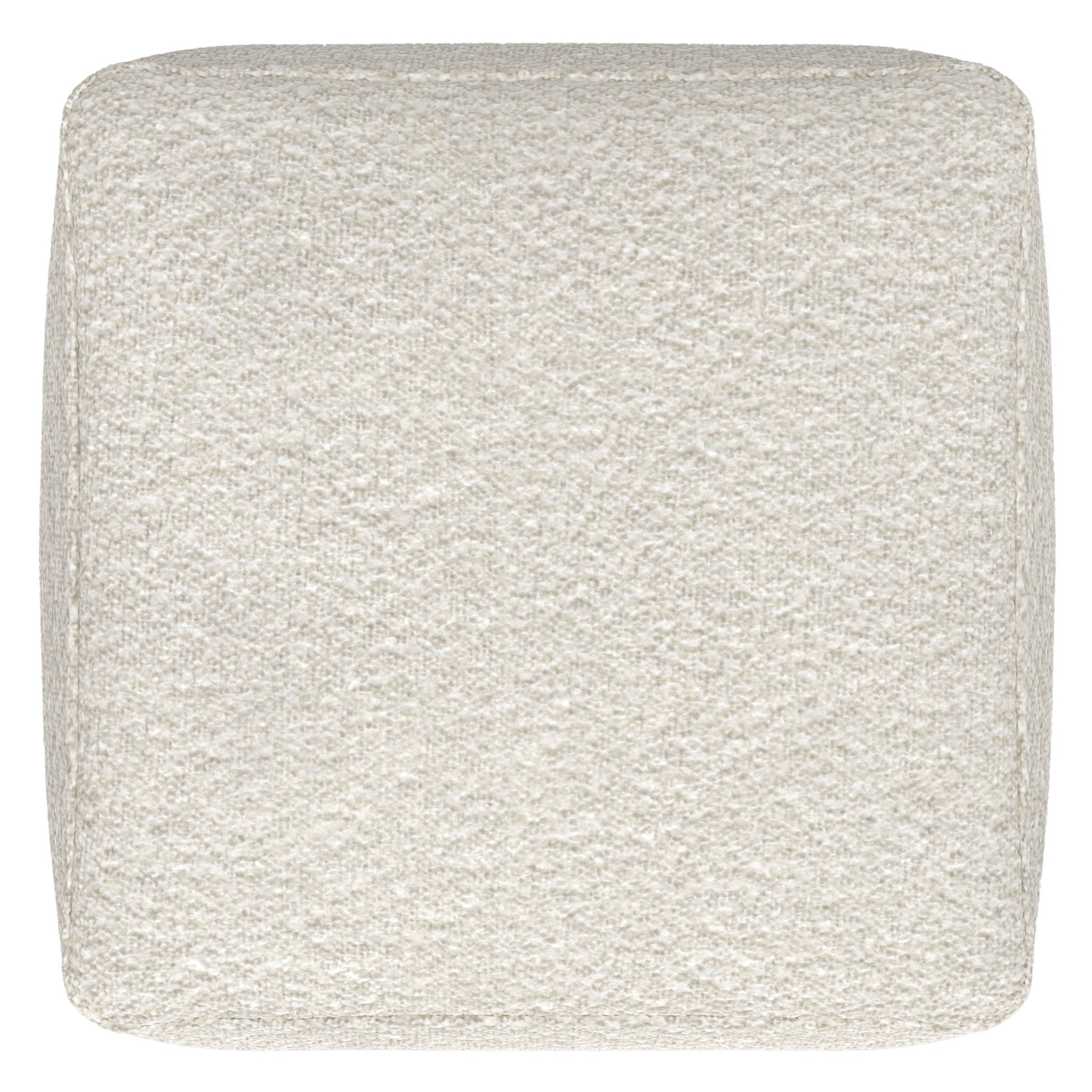 Chantal - Square Pouf - Ivory
