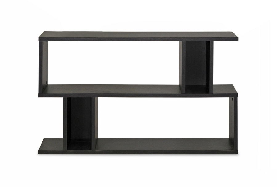 Goodwin 2-Level Dark Brown Modern Bookshelf
