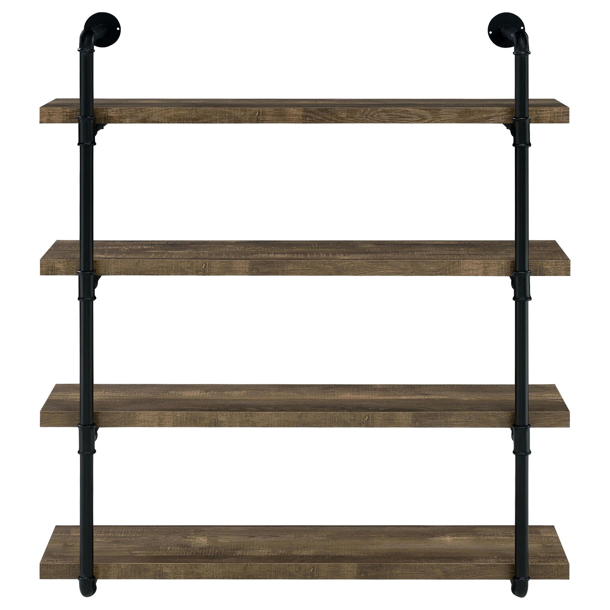 Elmcrest 39-inch 4-shelf Wall Bookshelf Rustic Oak