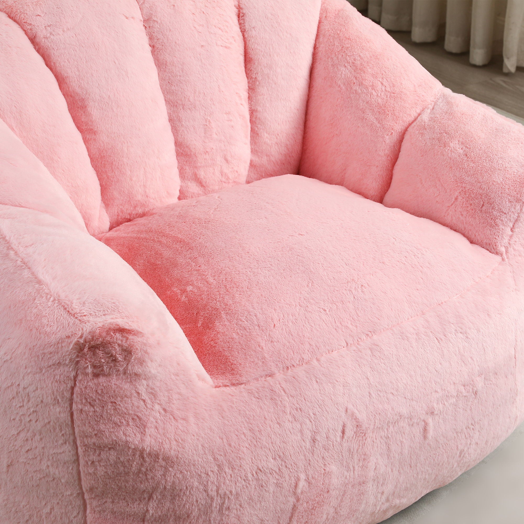 Beanbag Chair, Beanbag Sofa Chair With Armrests Stuffed High Density Foam