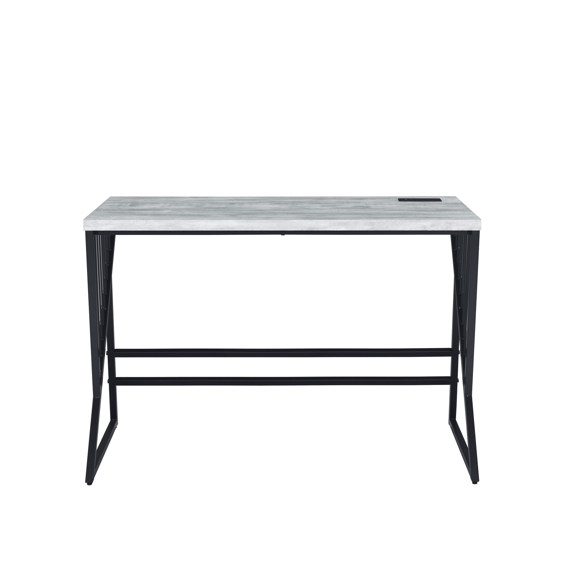 ACME Collick - Writing Desk - Weathered Gray & Black Finish | Meri Furniture