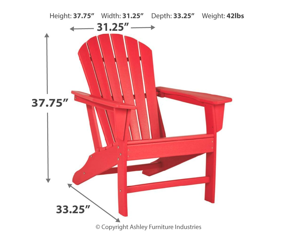 Signature Design by Ashley® Sundown Treasure - Outdoor Adirondack Chair | Meri Furniture