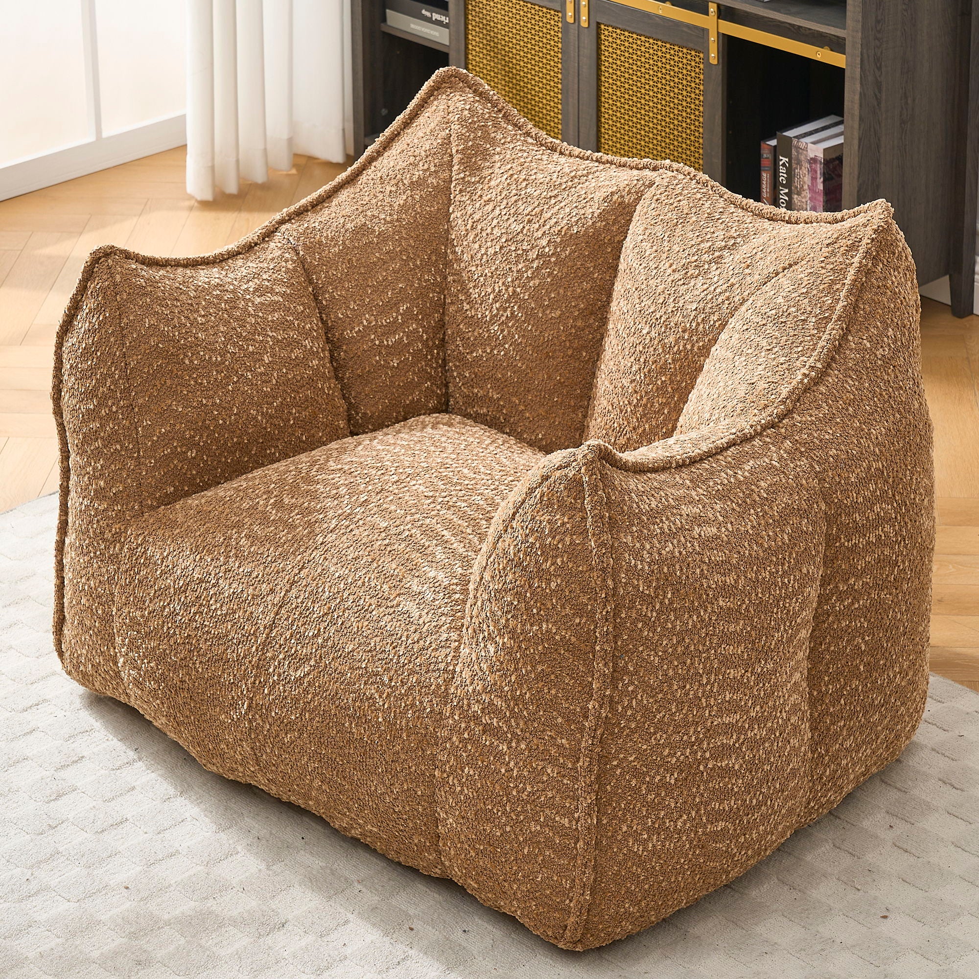 Comfortable Chenille Sofa Chairs With Highly Resilient Foam For Living Rooms And Bedrooms