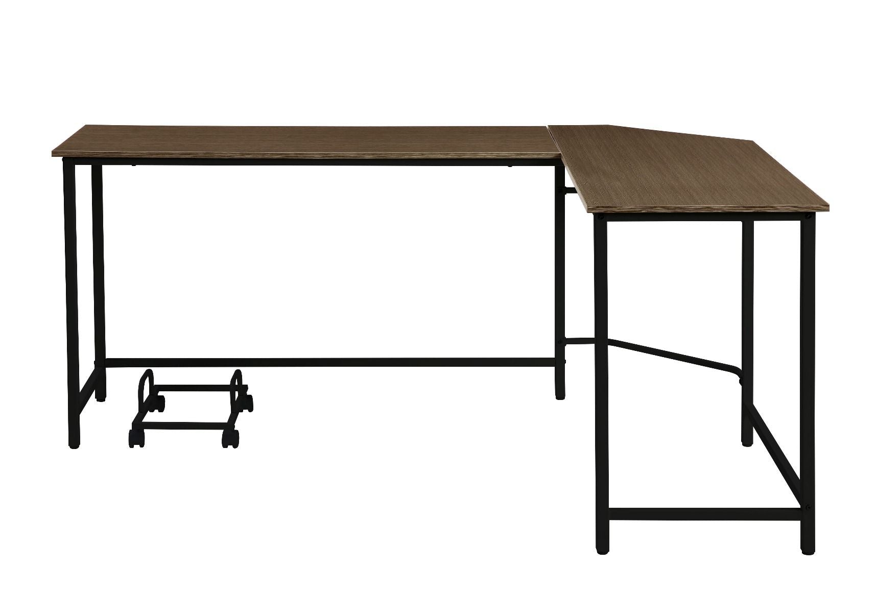 ACME Acme - Dazenus - Computer Desk, Black Finish - Of00042 - Black & Oak Finish | Meri Furniture