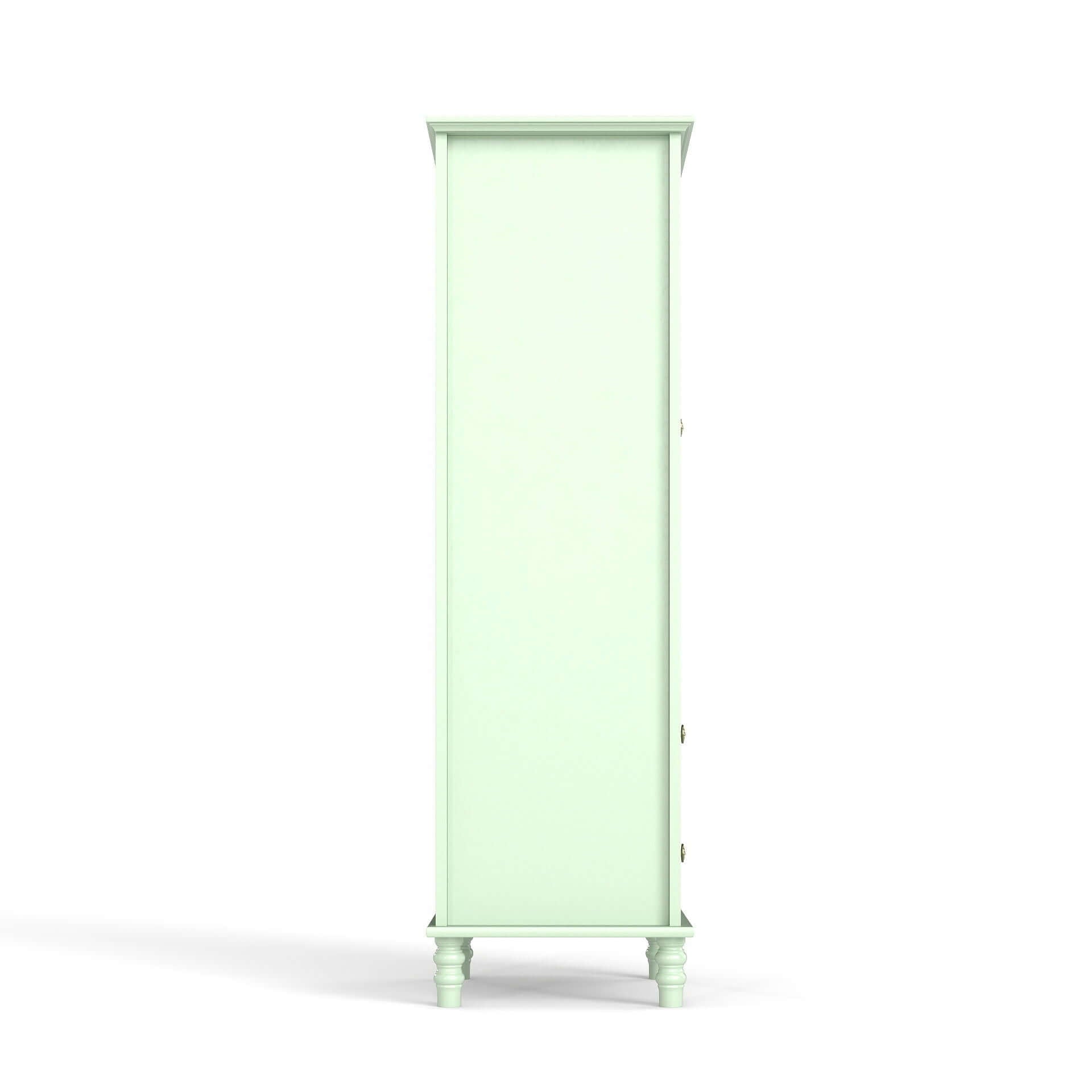 Minimalism Buffet Cabinet With Glass Doors And Double Drawer