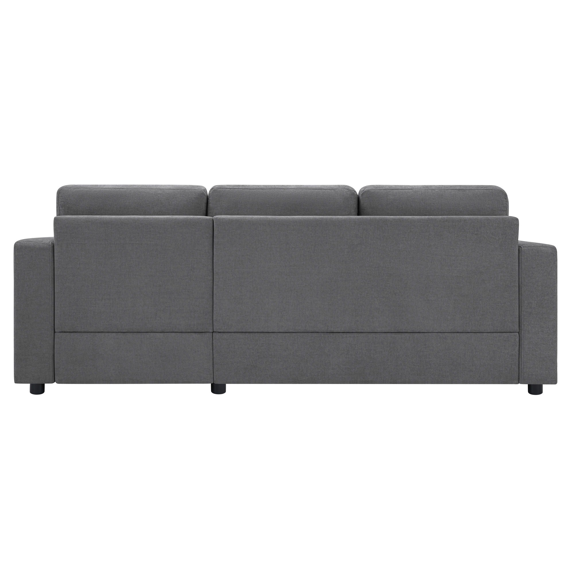 Modern L-Shaped Sectional Sofa With Curved Chaise, USB Ports, And Side Storage Pockets
