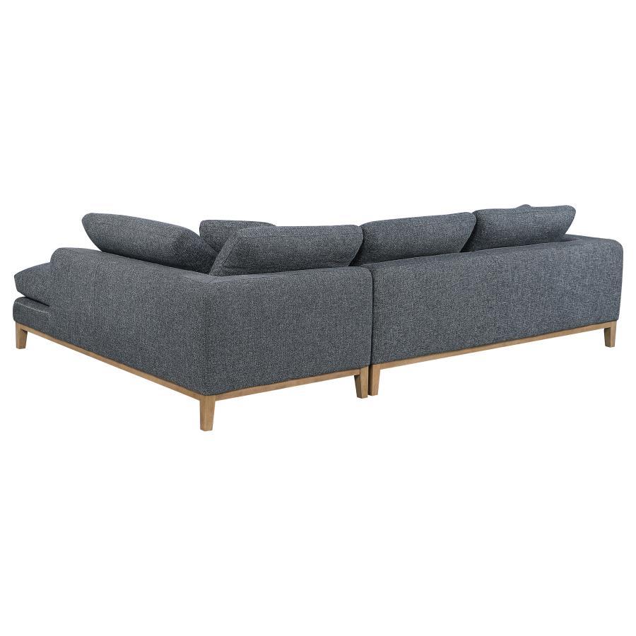 Coaster Fine Furniture Persia - Upholstered Track Arm Sectional Sofa - Gray | Meri Furniture