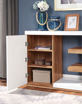 Furniture of America Moa - Sofa Table - White / Natural Tone | Meri Furniture