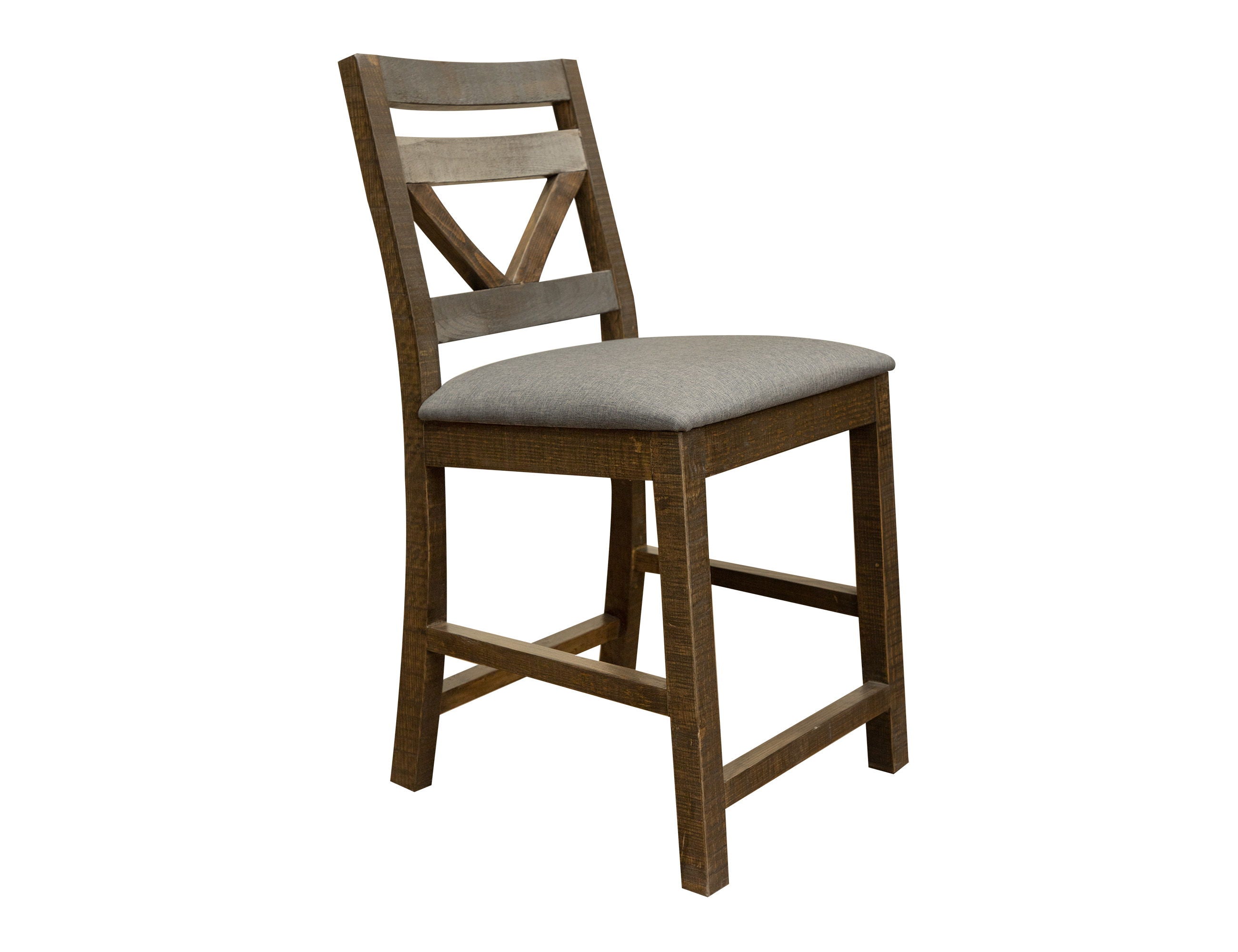 International Furniture Direct Loft Brown - 24” Barstool (Set of 2) - Two Tone Gray / Brown | Meri Furniture