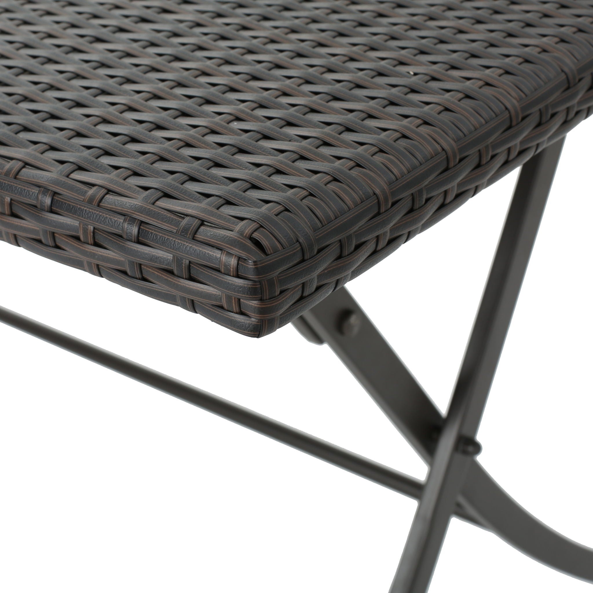 Saffron - Outdoor Rectangle Folding Dining Table - Brown Multi