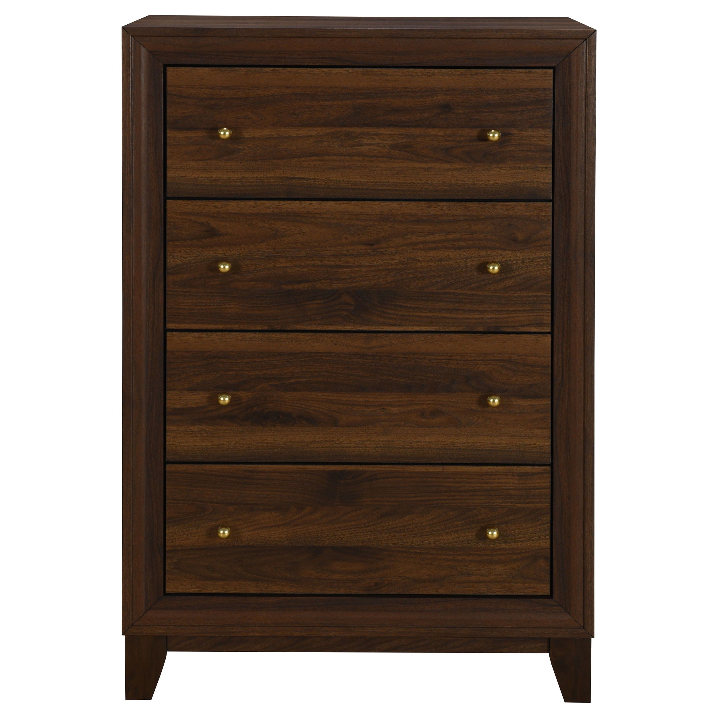 Coaster Fine Furniture Welsley - 4-Drawer Chest Of Drawers - Walnut | Meri Furniture