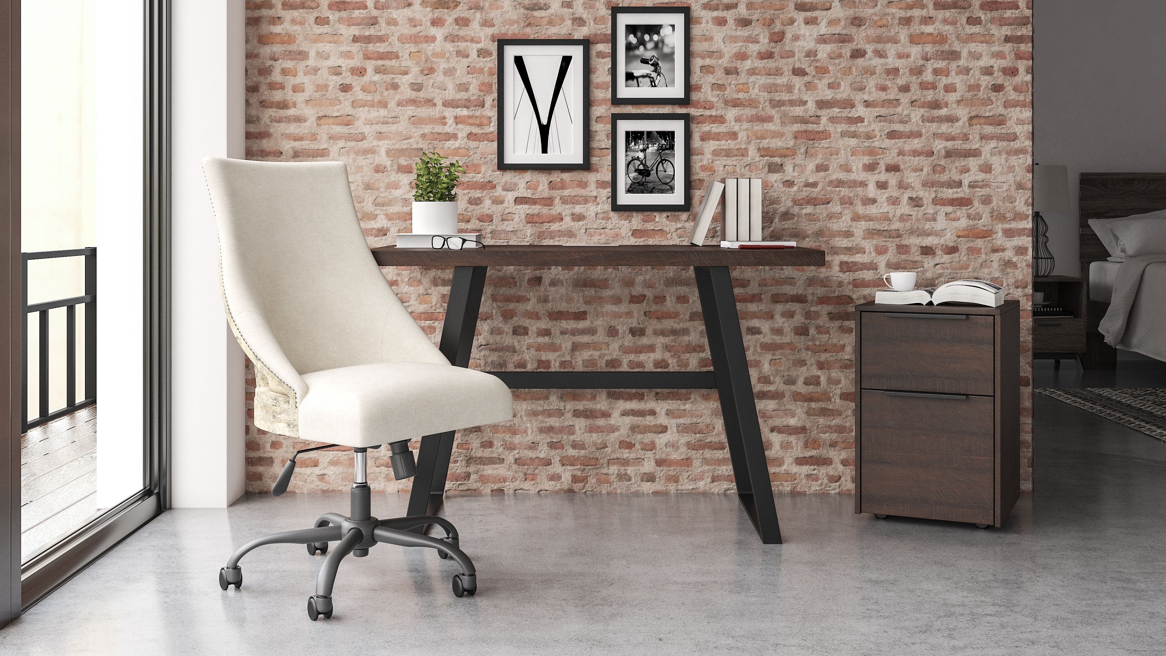 Ashley Furniture Camiburg - Warm Brown - Home Office Small Desk | Meri Furniture
