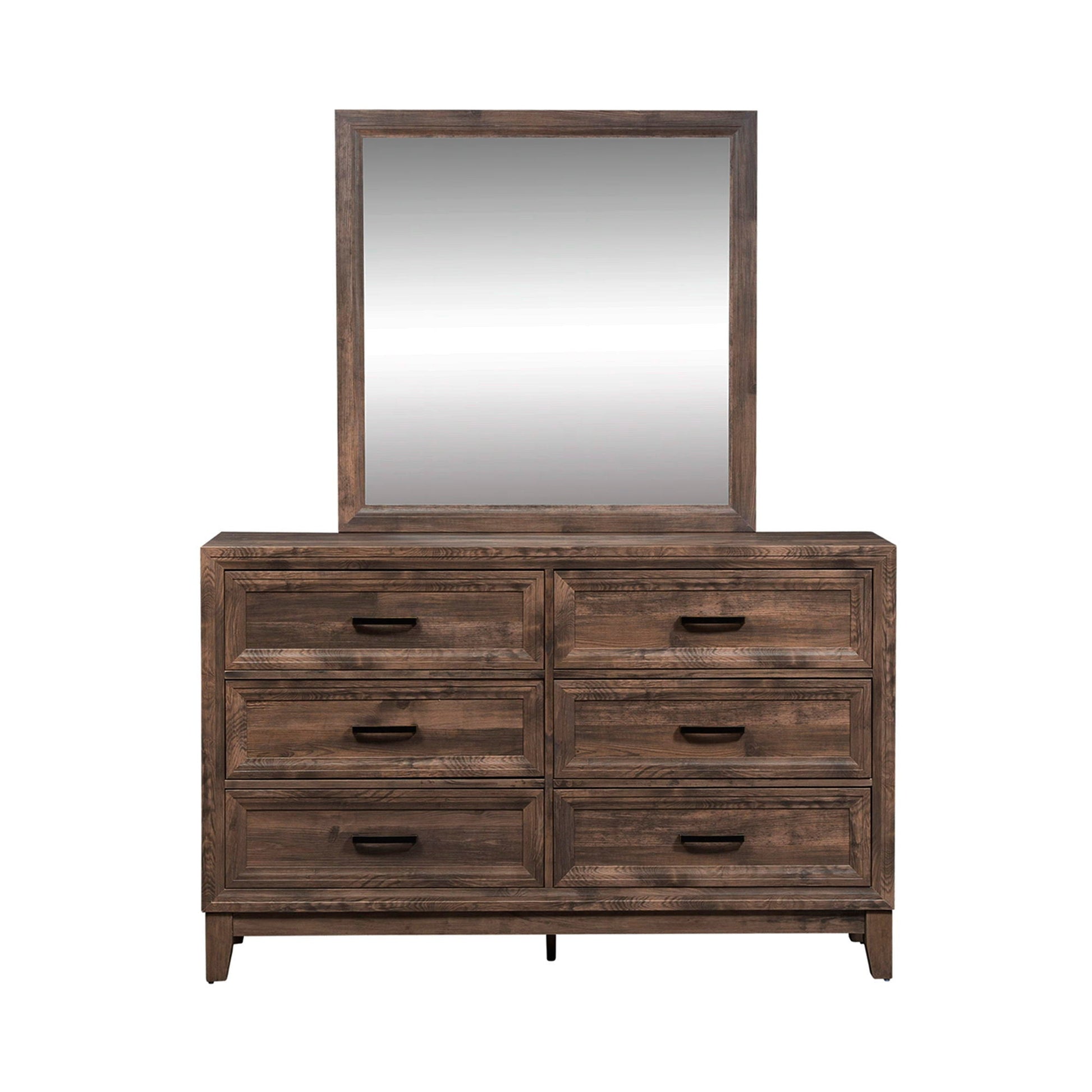 Liberty Furniture Ridgecrest - Dresser & Mirror - Light Brown | Meri Furniture