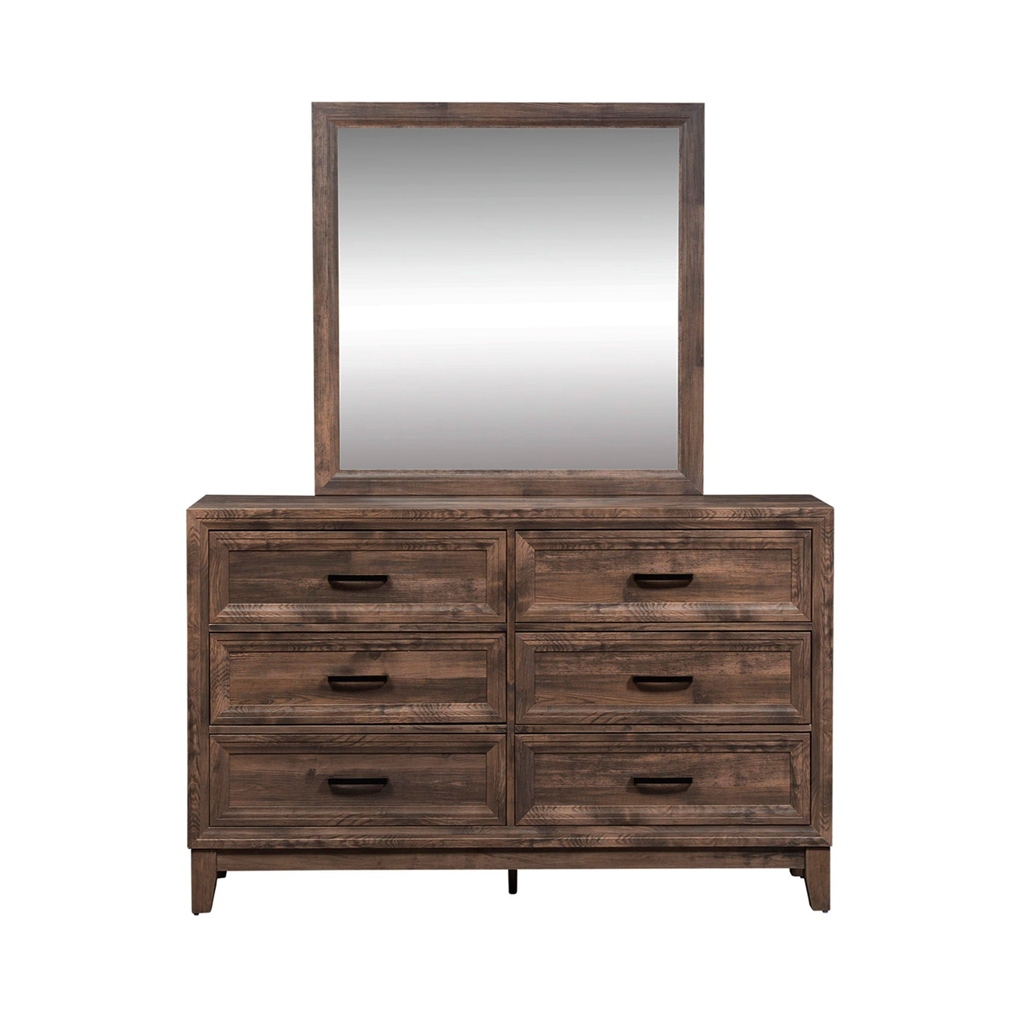 Liberty Furniture Ridgecrest - Dresser & Mirror - Light Brown | Meri Furniture