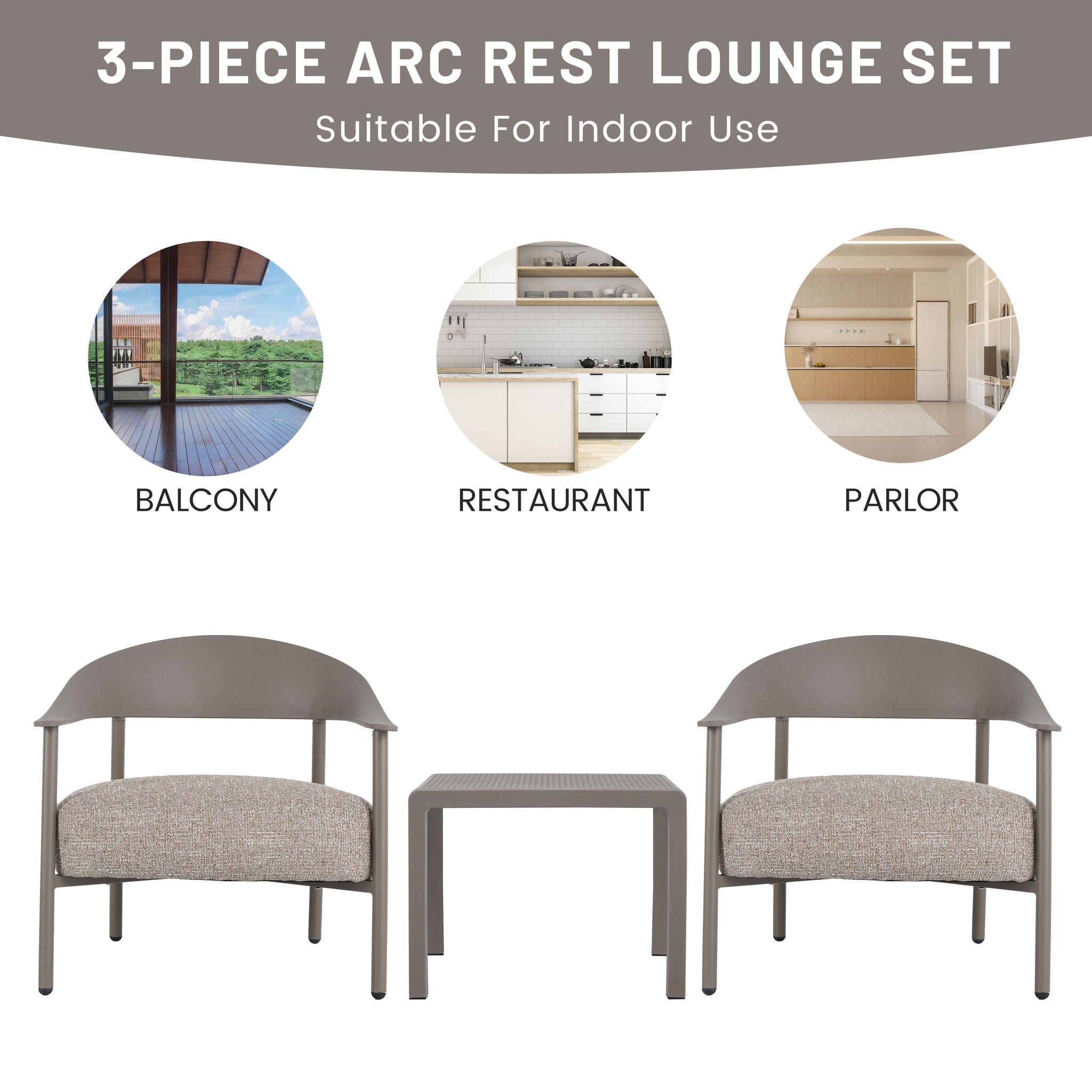 Furniture Set With Seat Cushions, Sturdy And Durable