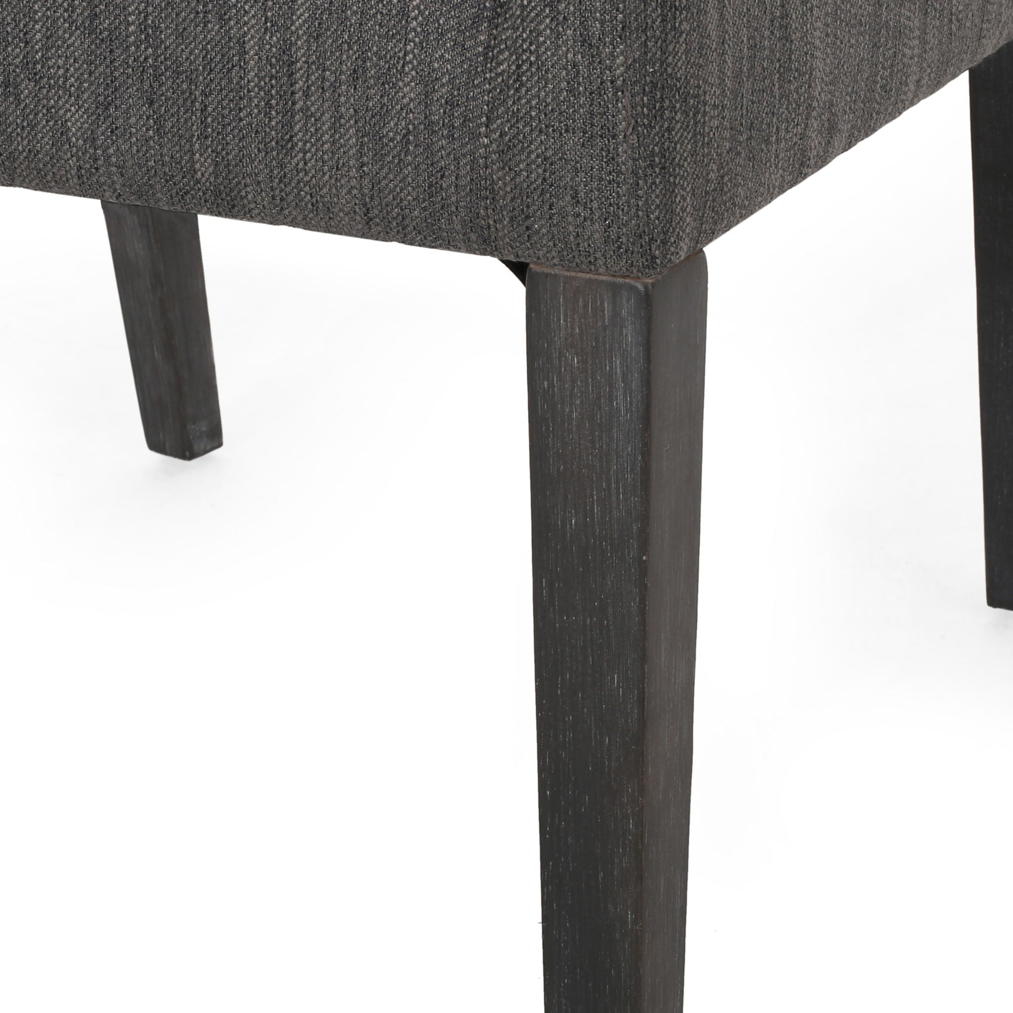 Contemporary Armchair With Track Arms - Charcoal