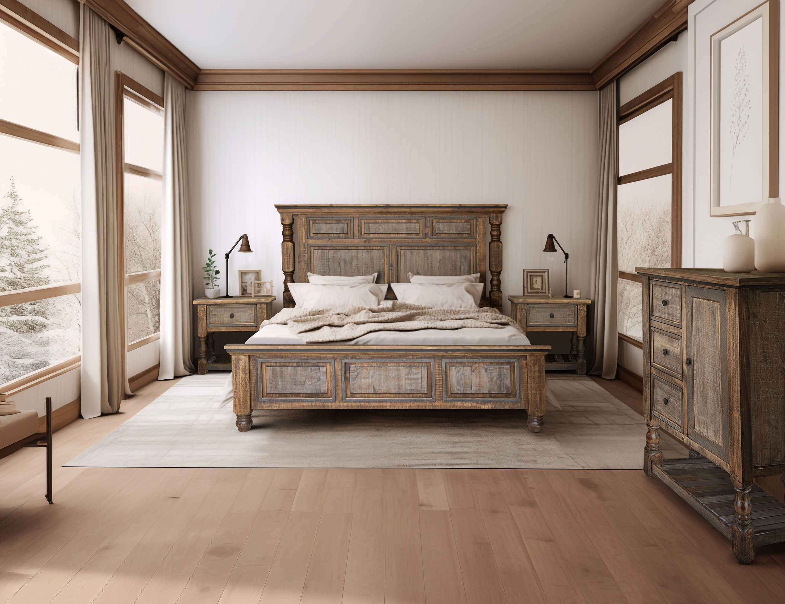 International Furniture Direct Stone - Dresser | Meri Furniture