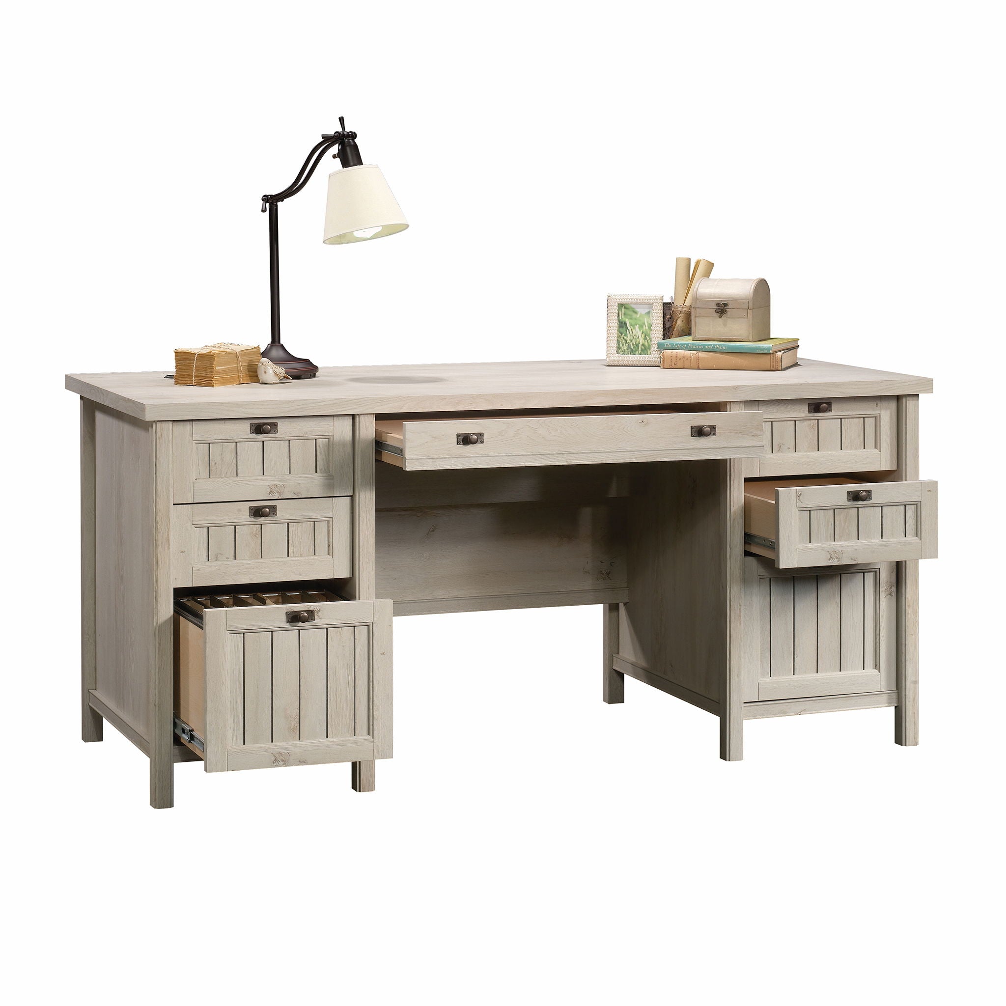 Costa Executive Desk Chalked Chestnut