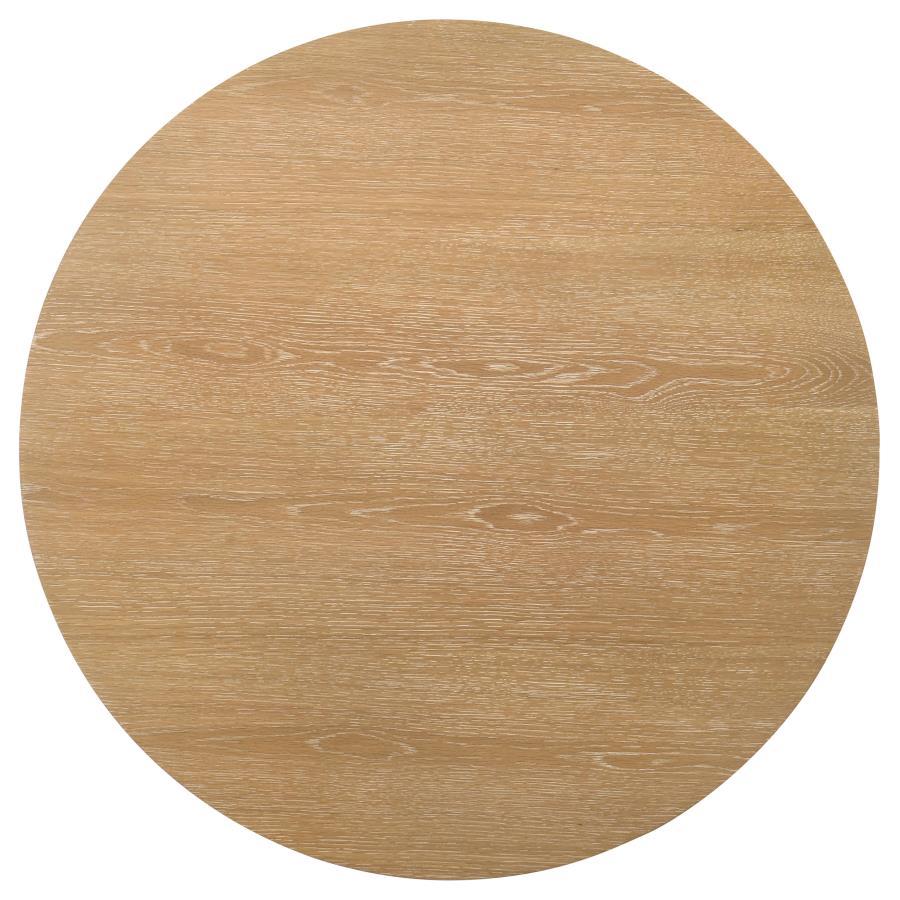 Ottowa - Round Wood Table With Shelf