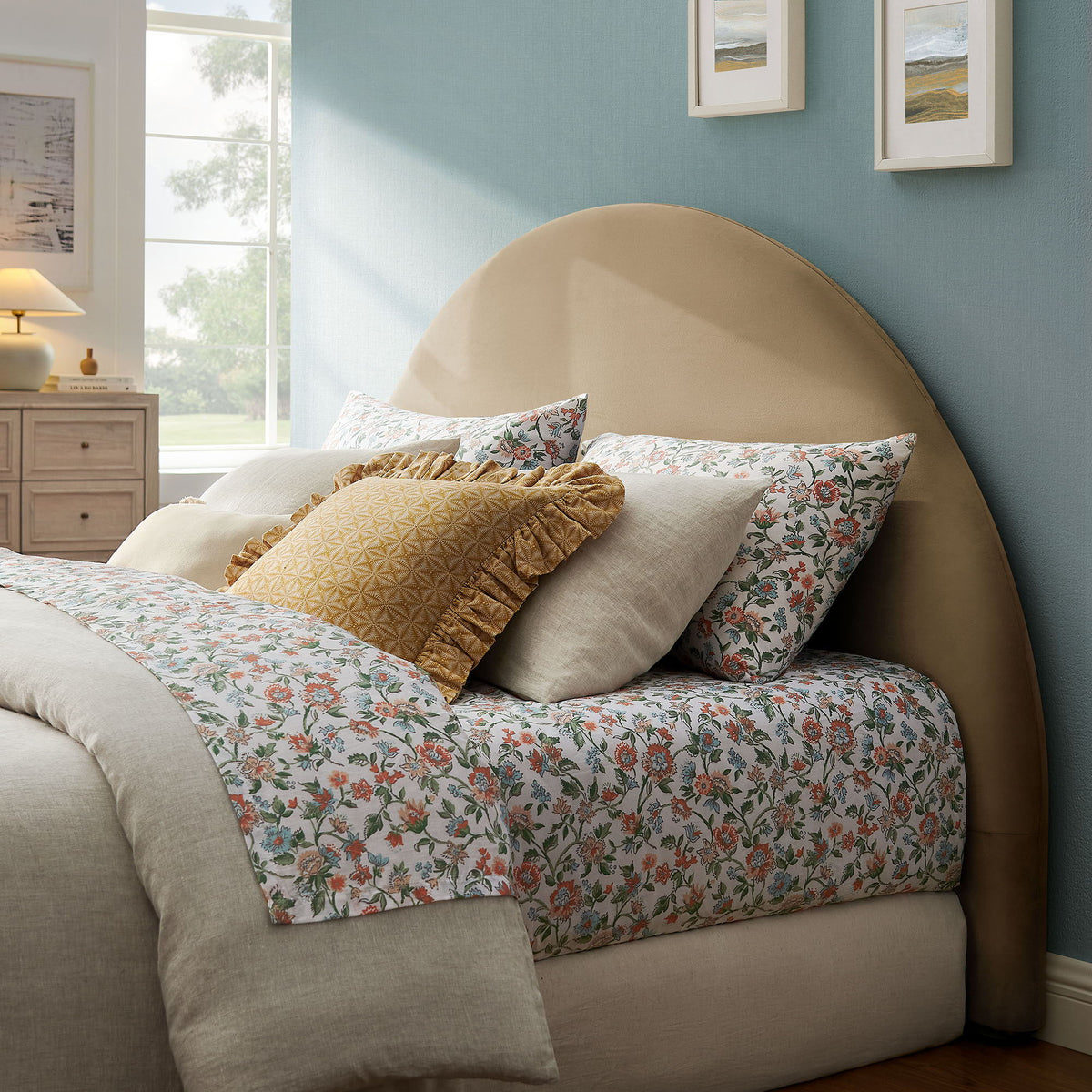 Resort Full Size Stain-Resistant Performance Velvet Arched Headboard by Modway
