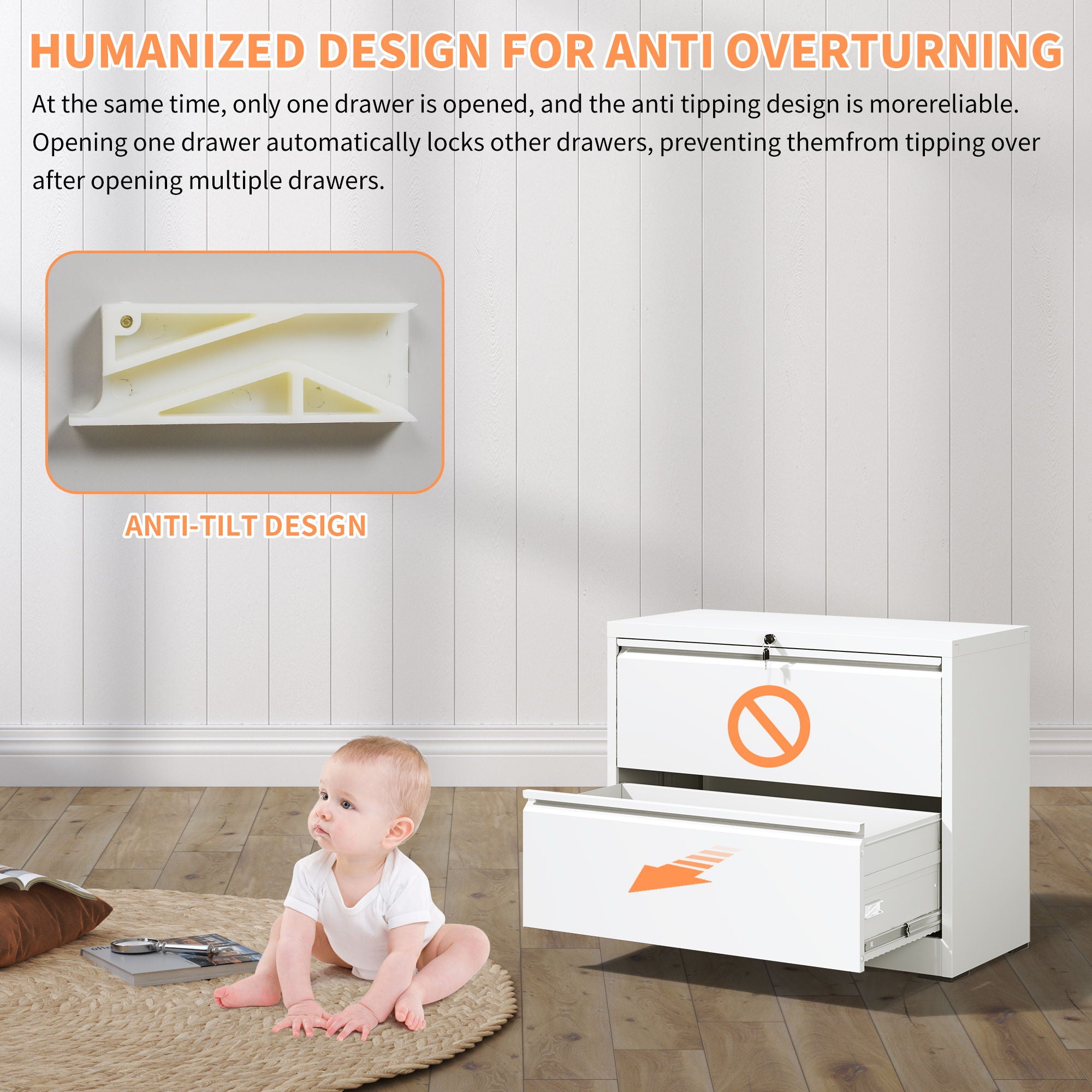 Premium Drawer Metal Lateral File Cabinet With Lock