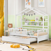Playhouse Bed With Trundle, Kids Bed With Shelf
