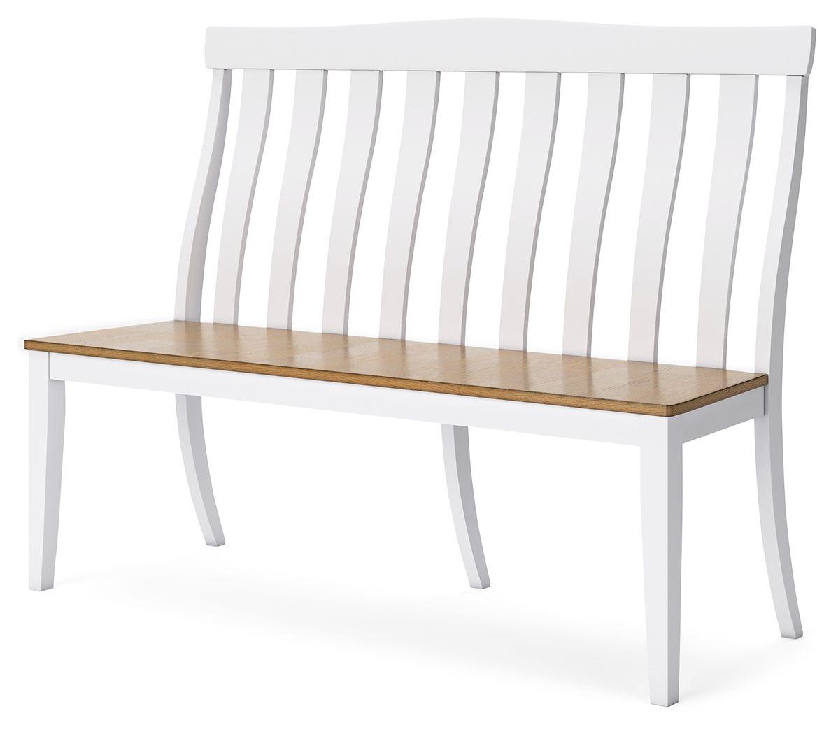 Signature Design by Ashley® Ashbryn - White / Natural - Double Dining Chair | Meri Furniture
