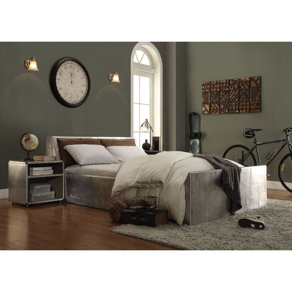 ACME Brancaster - Nightstand - Aluminum | Meri Furniture