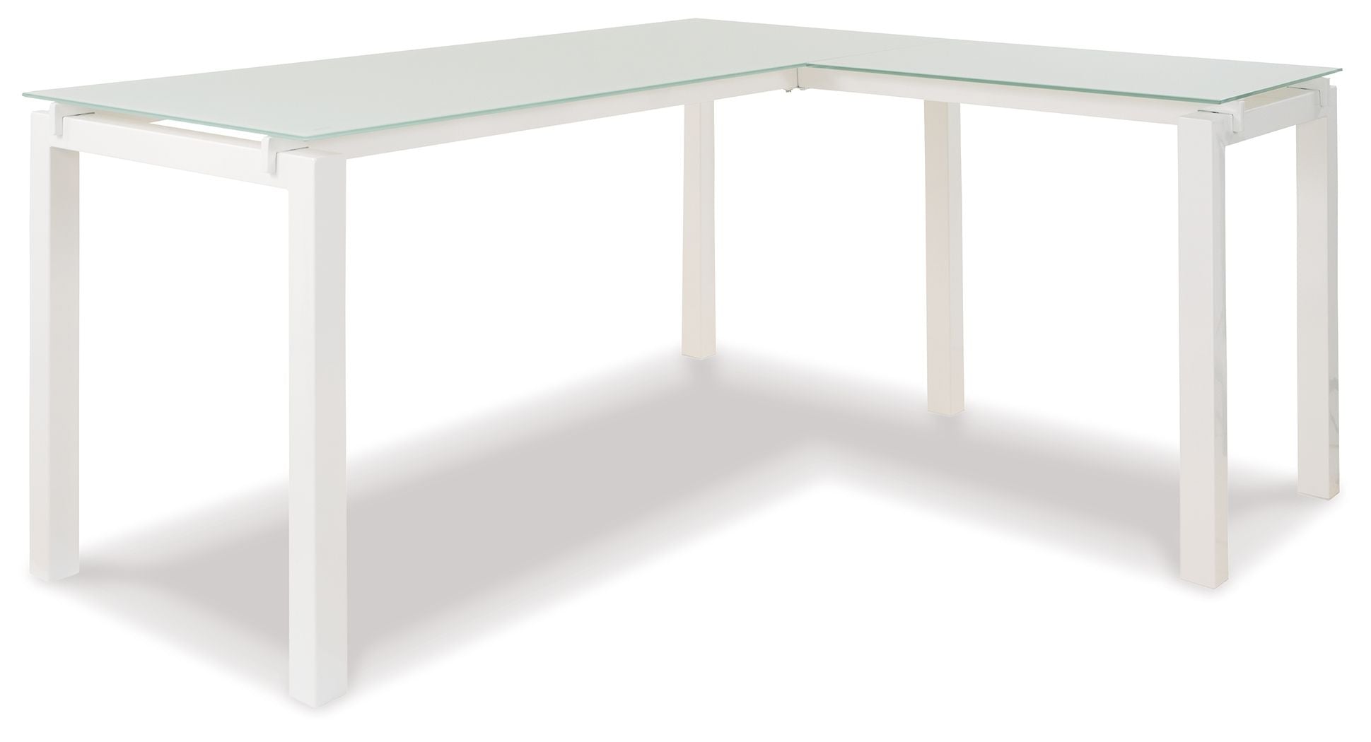 Ashley Furniture Baraga - White - L-desk | Meri Furniture