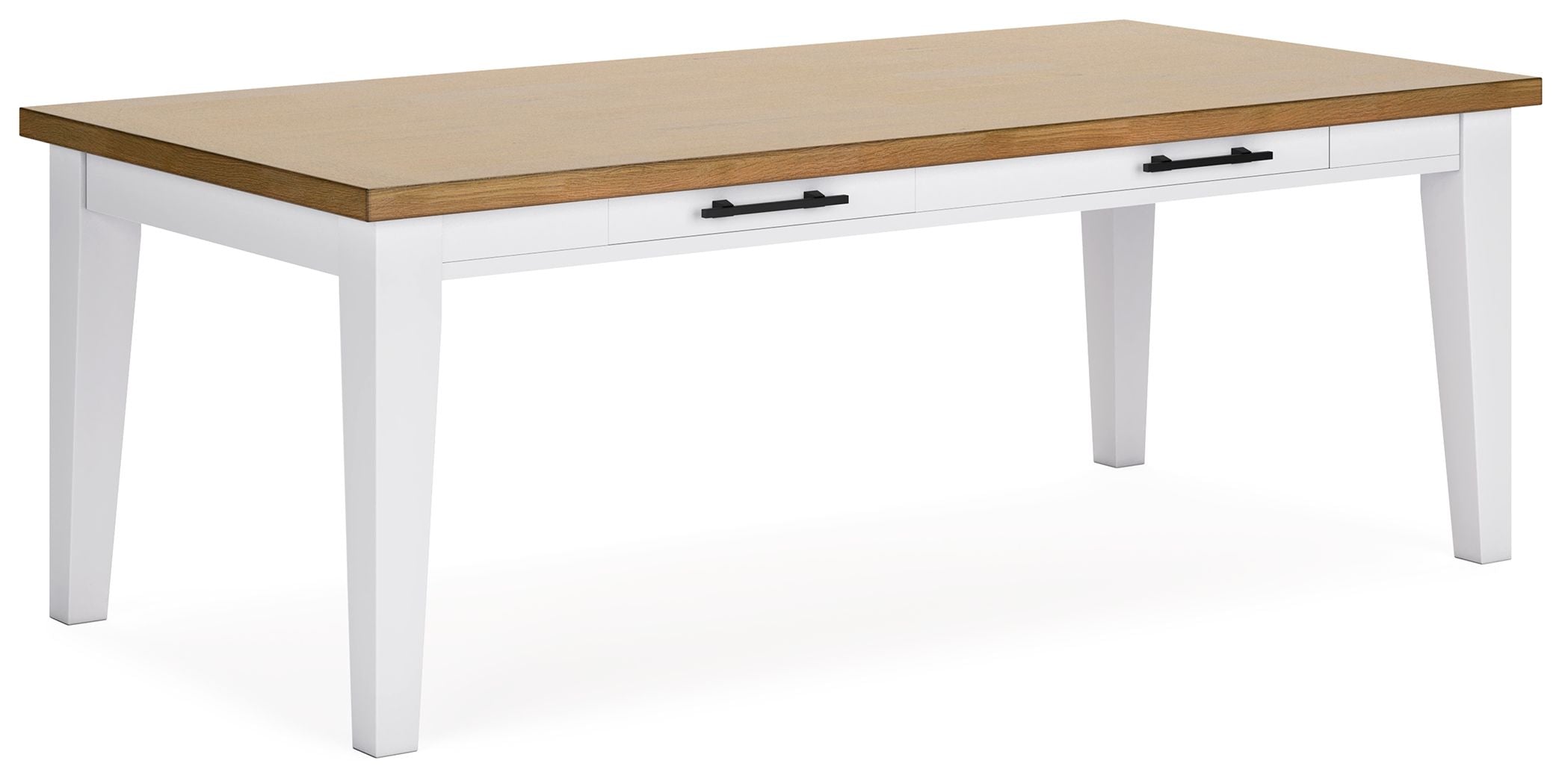 Signature Design by Ashley® Ashbryn - White / Natural - Rectangular Dining Room Table | Meri Furniture
