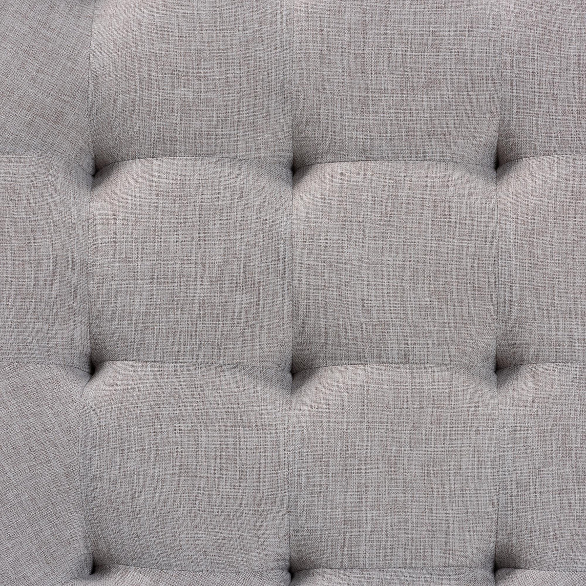 Palfrey Beige Linen Modern Tufted Ottoman