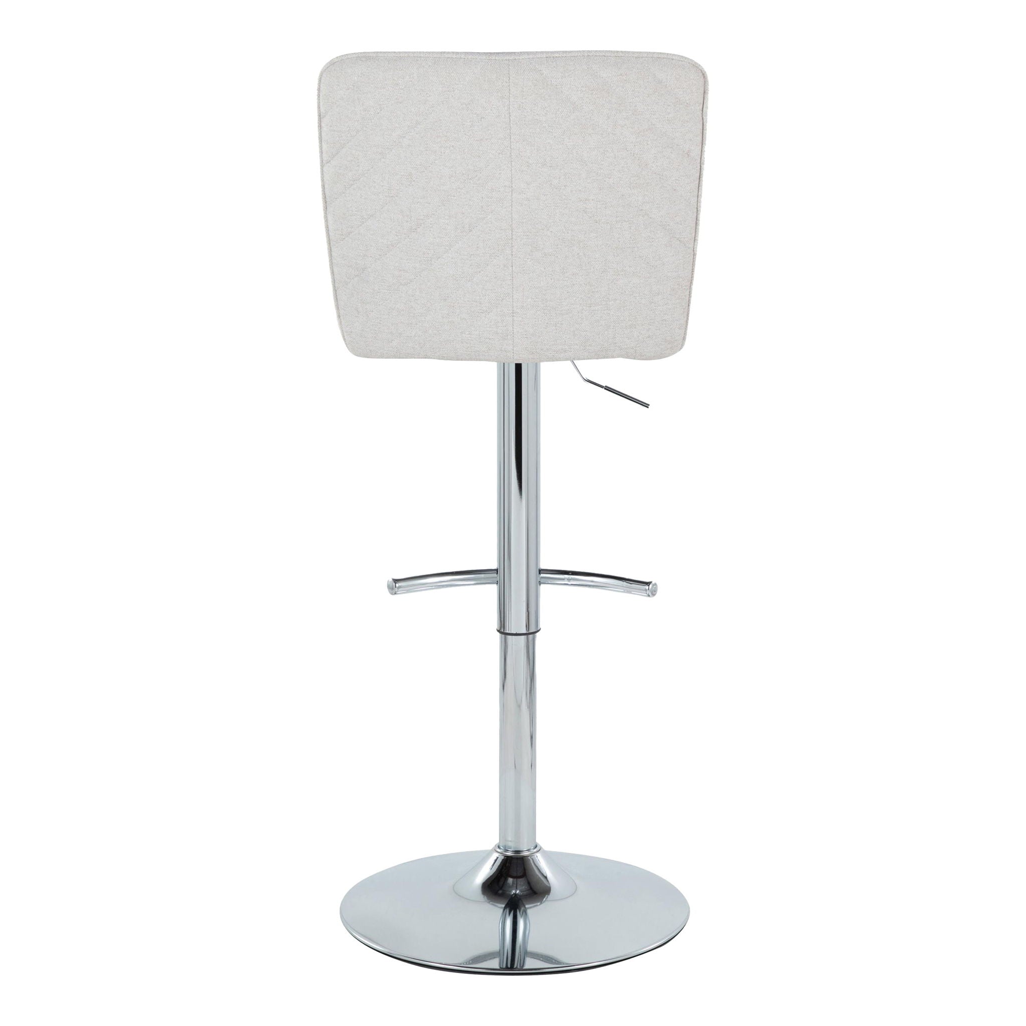 Henry - Contemporary Adjustable Barstool With Swivel & Rounded T Footrest (Set of 2)