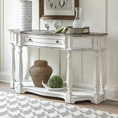 Liberty Furniture Magnolia Manor - Hall Console Table - White | Meri Furniture