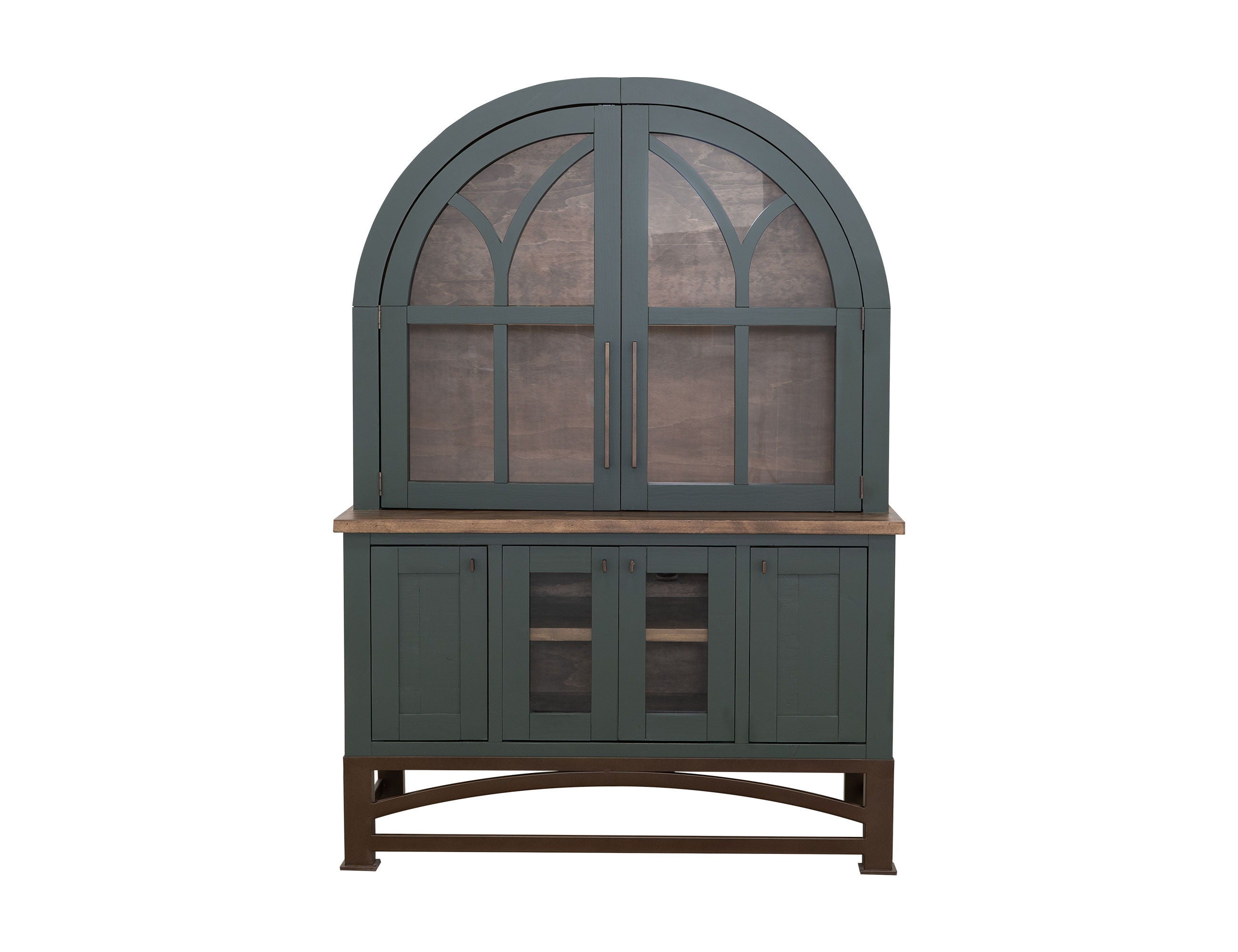International Furniture Direct Obsidian - Hutch - Green / Brown | Meri Furniture