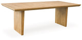 Signature Design by Ashley® Sherbana - Light Brown - Rectangular Dining Room Extension Table | Meri Furniture