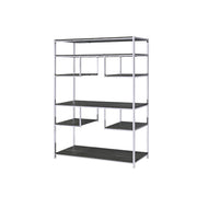 ACME Vonara - Bookshelf - Rustic Gray Oak & Chrome | Meri Furniture