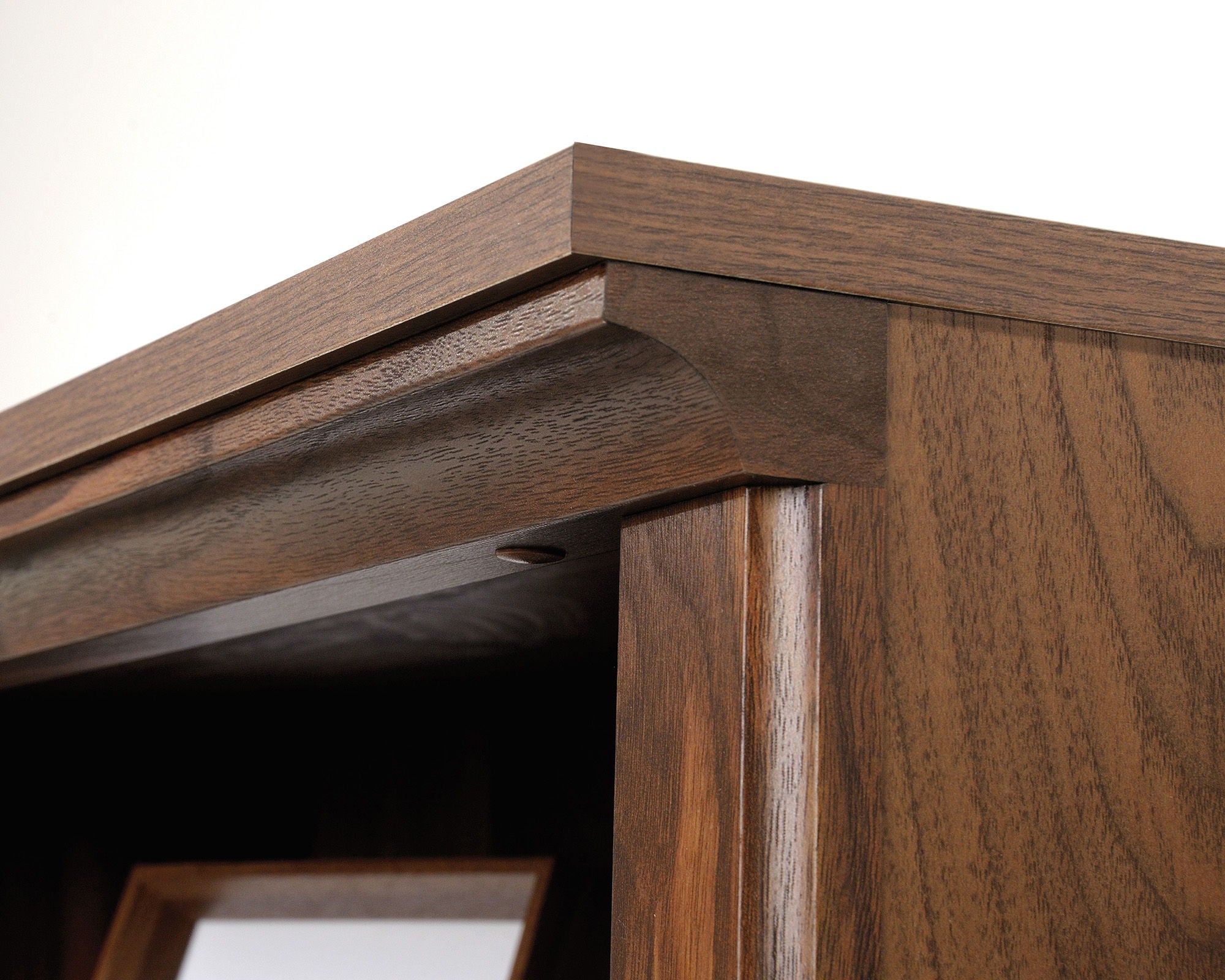 Transitional 3-Shelf Bookcase with Doors
