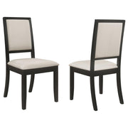 Coaster Fine Furniture Louise - Upholstered Wood Dining Side Chairs (Set of 2) - Black | Meri Furniture