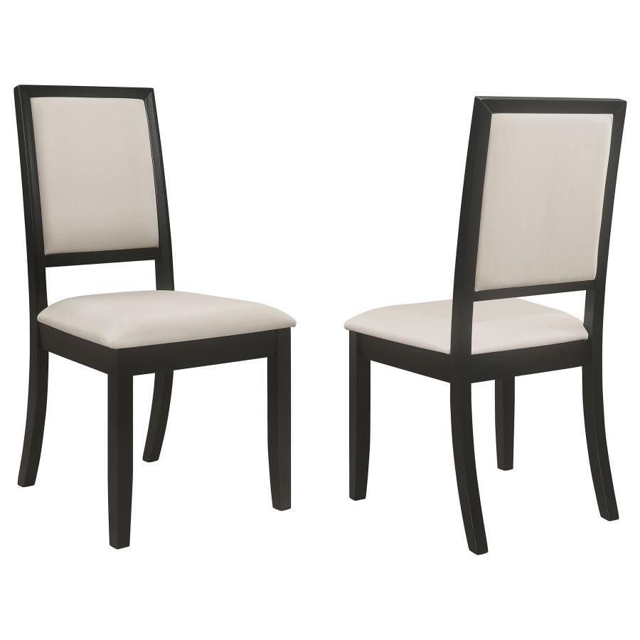 Coaster Fine Furniture Louise - Upholstered Wood Dining Side Chairs (Set of 2) - Black | Meri Furniture