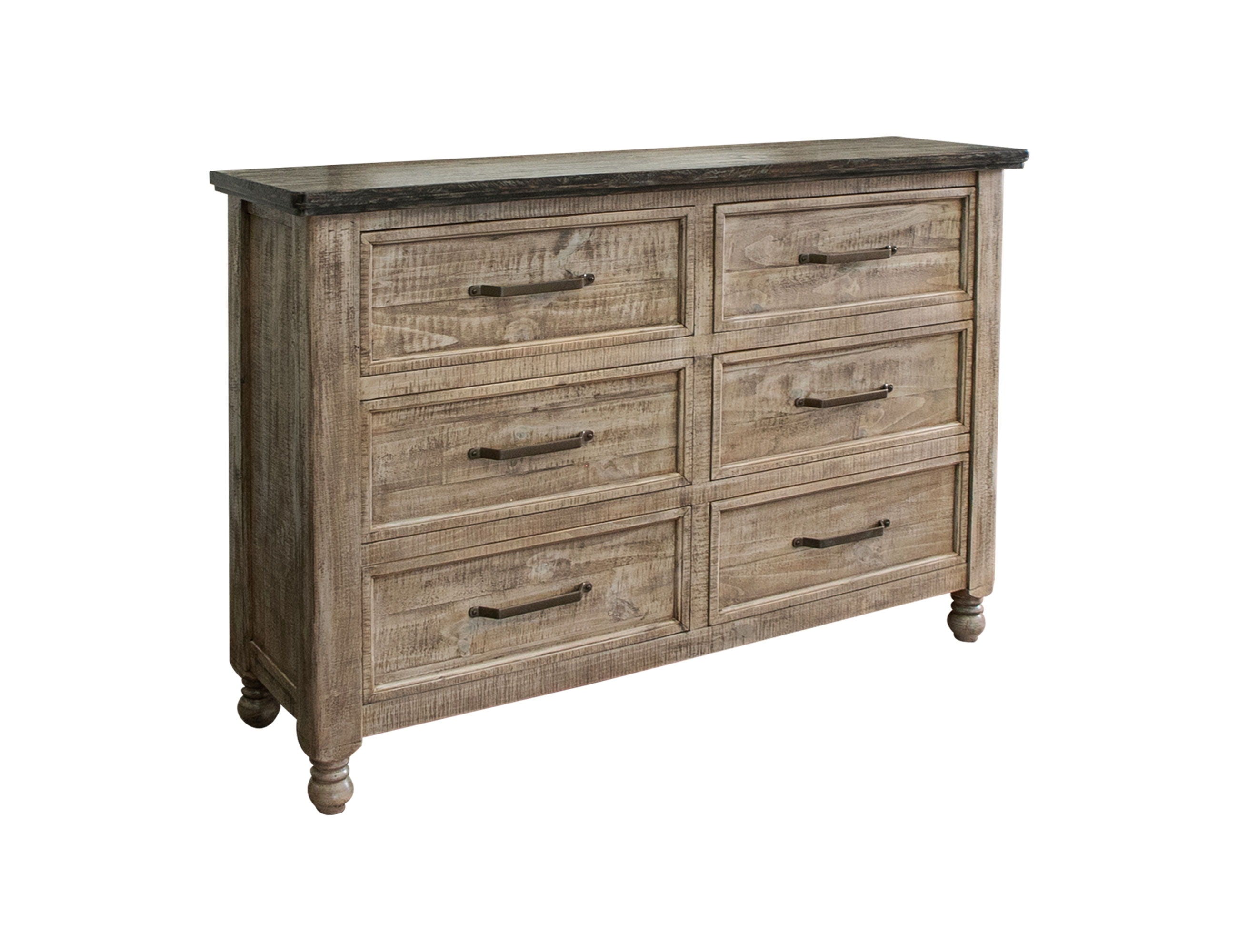 International Furniture Direct Natural Stone - Dresser - Taupe Brown | Meri Furniture