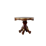 ACME Part of Acme’s exclusive Picardy collection, this impressive counter height dining set features a round pedestal table with spectacular antique hand-brushed accents over an elegant antique finish. | Meri Furniture
