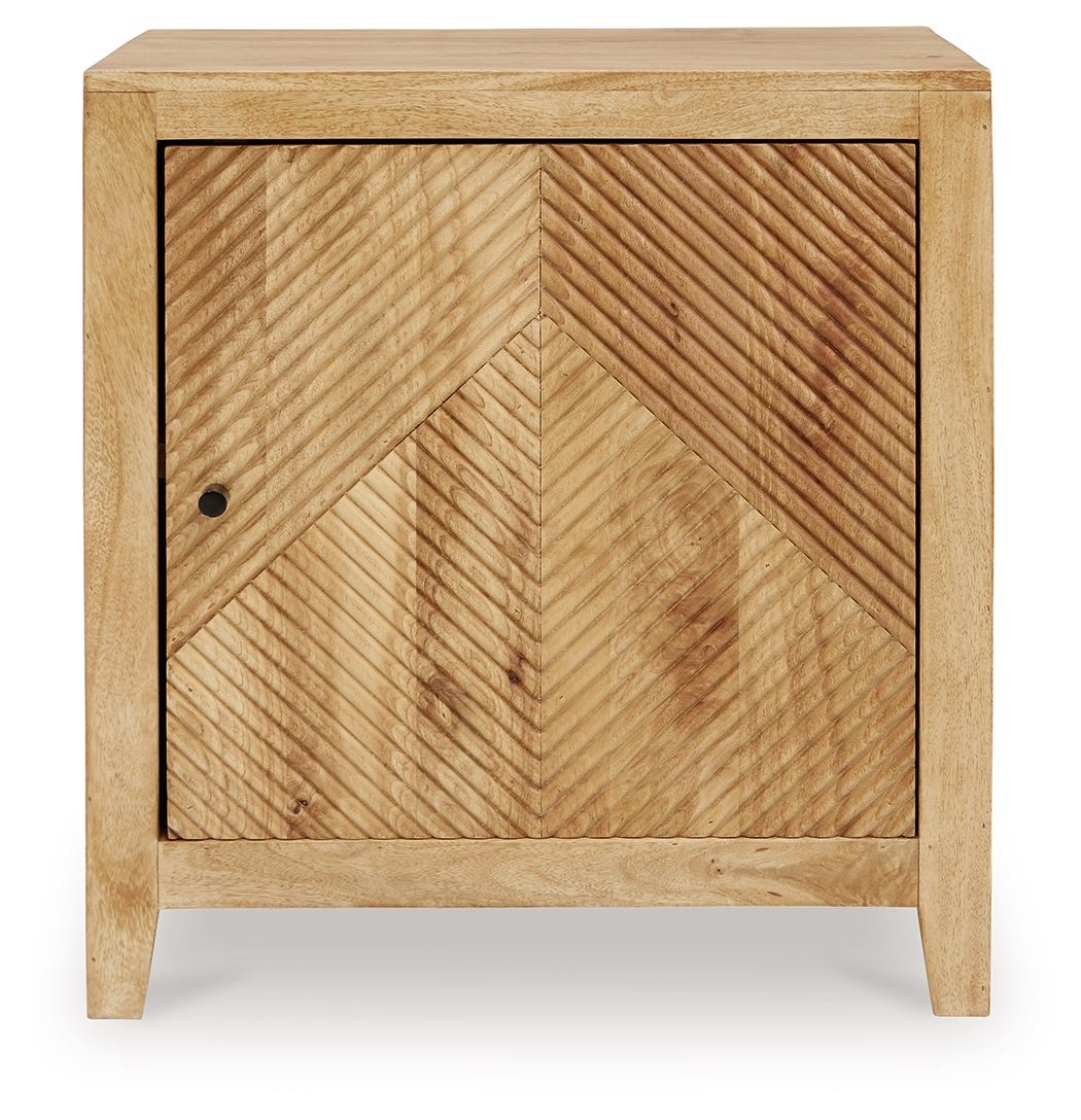 Signature Design by Ashley® Emberton - Light Brown - Accent Cabinet | Meri Furniture