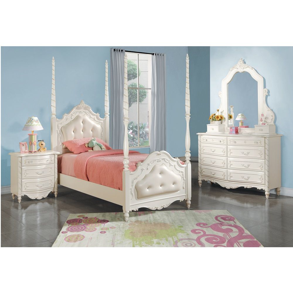 ACME Pearl - Poster Bed | Meri Furniture